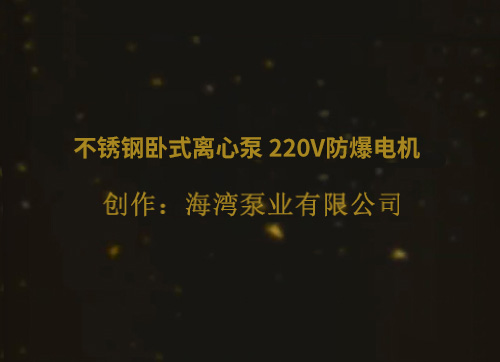 不銹鋼臥式離心泵  220V防爆電機(jī)