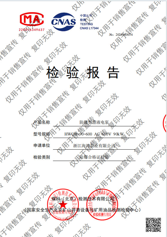 防爆型潛液電泵90kw